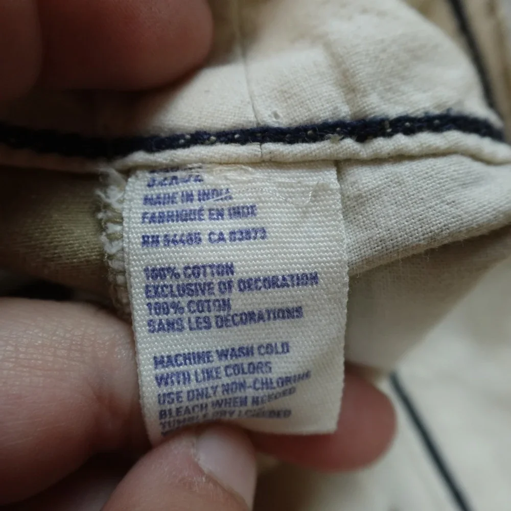 American Eagle Pants Mens 32X32 Beige Tan Brown Khaki Chino Trouser Flat Front